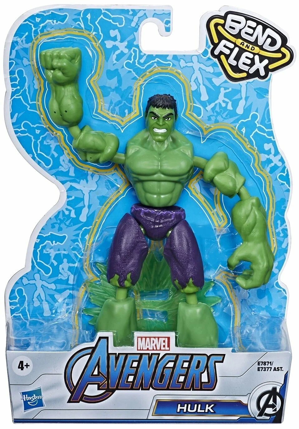 Фигурка Hasbro Bend and Flex: Avengers Халк E7871, 15 см