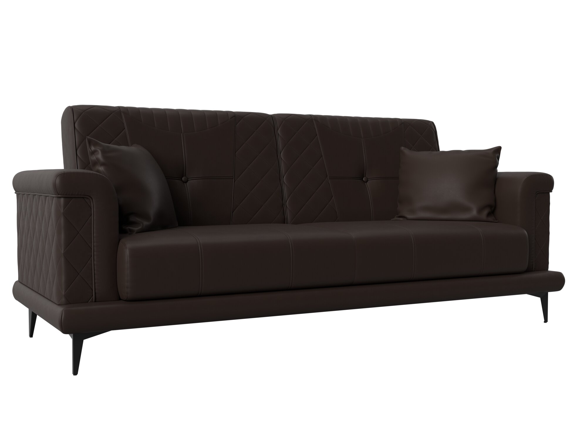 Прямой диван Неаполь, Экокожа, Модель 111948