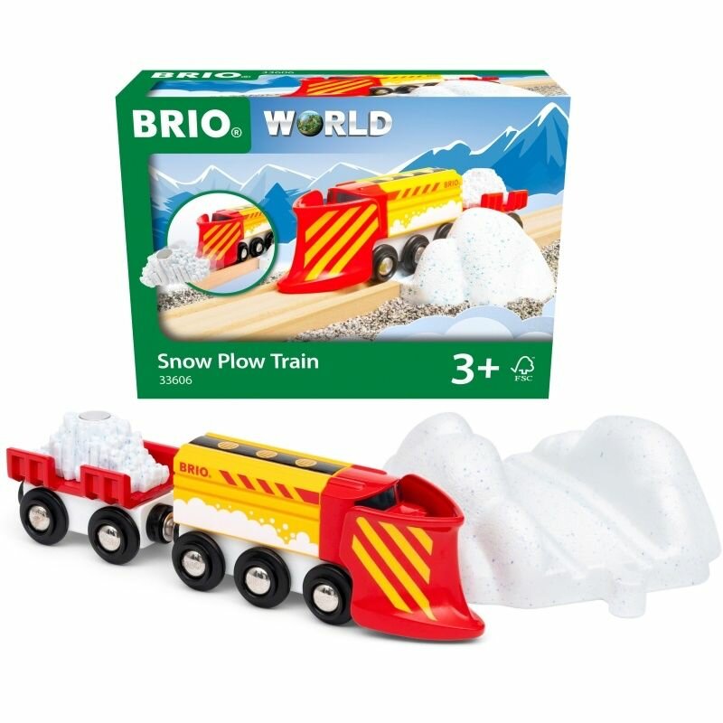BRIO 33606 Снегоуборочный поезд с грузом (без батареек)
