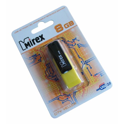Флешка 8 ГБ USB Mirex City Yellow