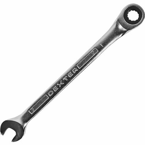 Ключ комбинированный с трещоткой Dexter HT205046 7 мм 1331₽