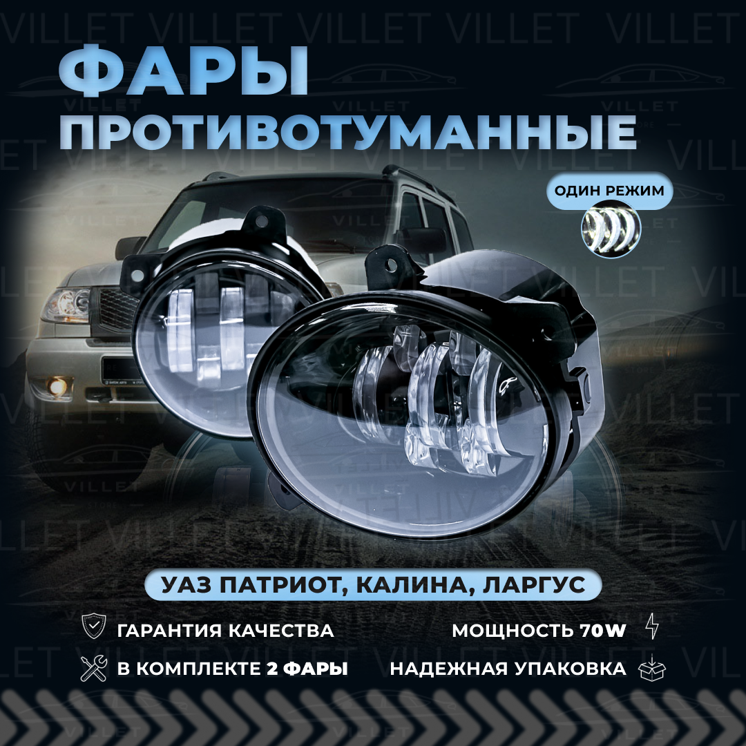 Противотуманные фары Датсун Он-До туманки Ларгус Led птф 50W