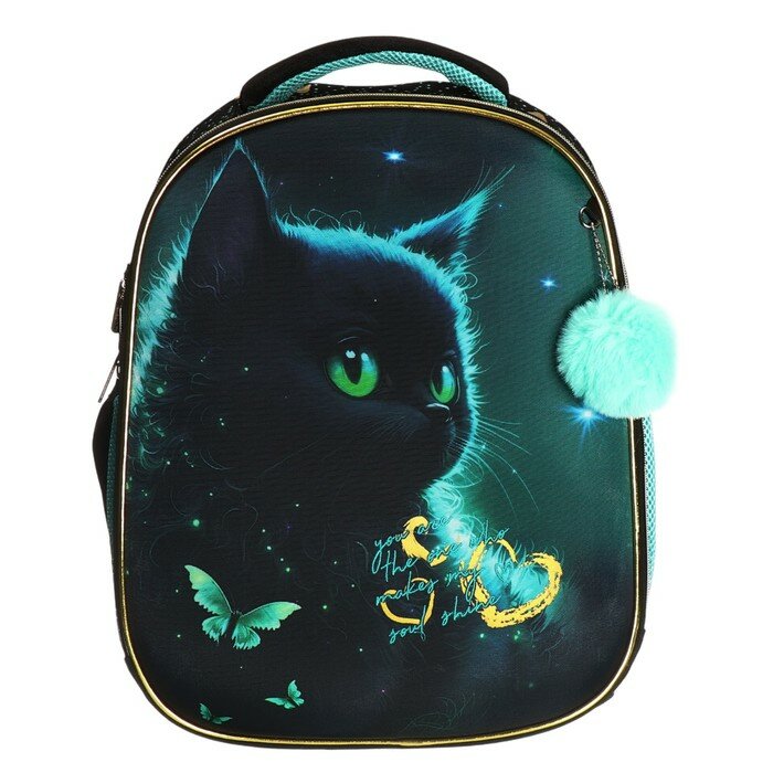 Ранец для девочек школьный (deVENTE) Choice Lite. Black Cat + брелок 38x29x17см арт.7033420