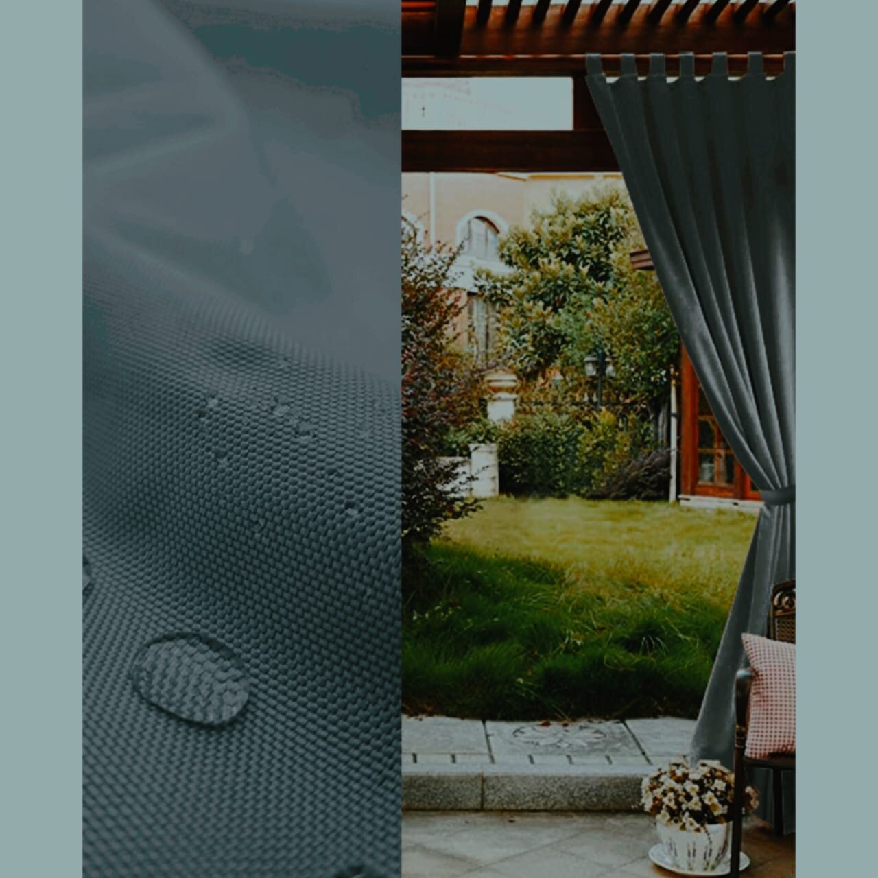 фото Штора уличная 250х140см, цвет шоколад