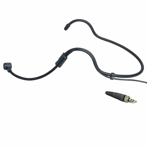 Головной микрофон для поясного передатчика NOIR-audio HS6-J3.5NUT Stereo черного цвета с разъемом мини джек 3,5 мм. с гайкой стерео 3-pin черный
