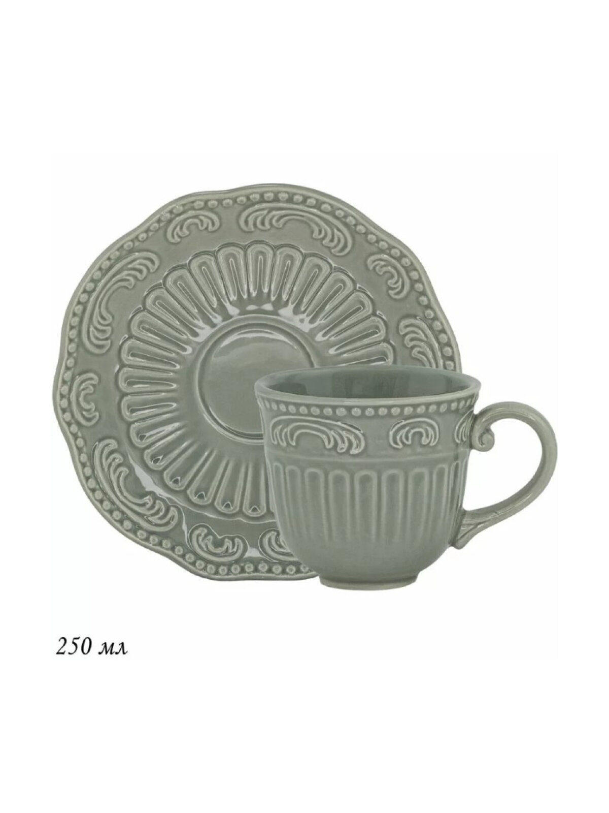 Чайная пара Lenardi Бавария, на 4 персоны, из керамики, 250 мл