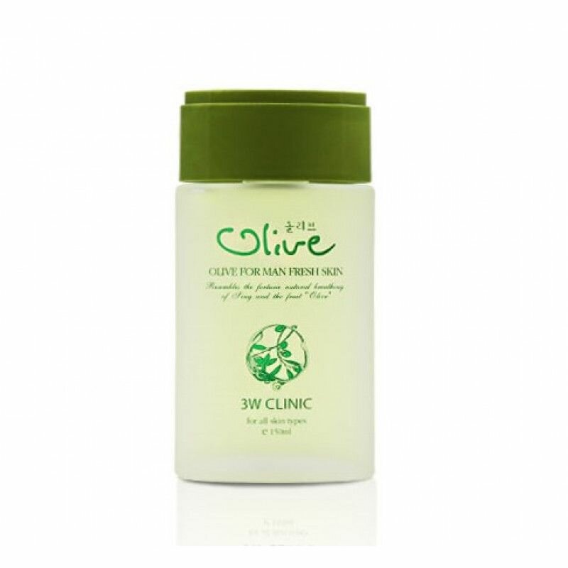 3W Clinic Тоник освежающий с оливой для мужчин OLIVE FOR MAN FRESH SKIN, 150 мл