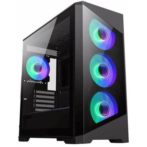 Корпус microATX GameMax Destroyer TGB Без БП чёрный корпус для пк gamemax destroyer tgb игровой micro atx черный