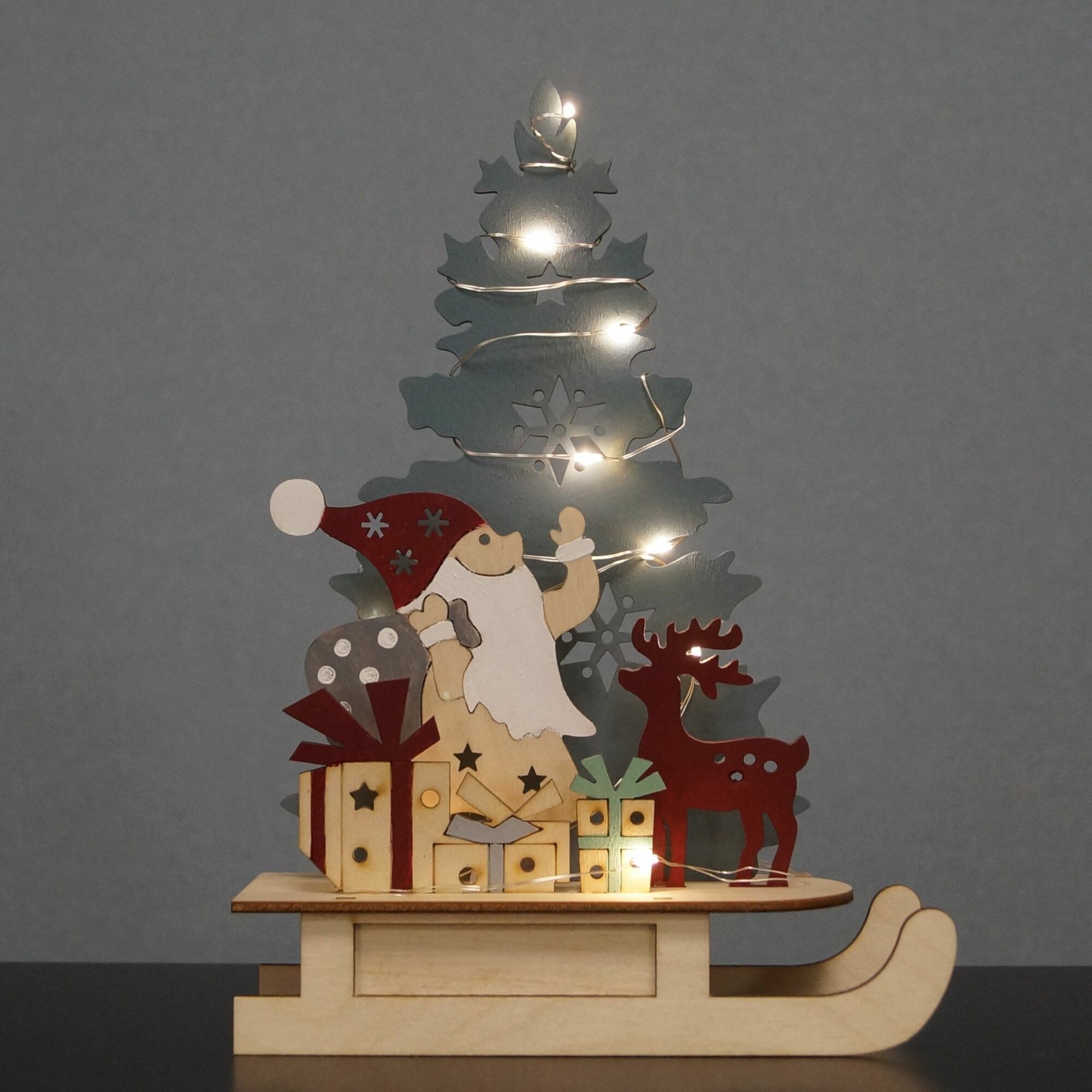 Светильник рождественский JUL, высота 23.8 см, на батарейках