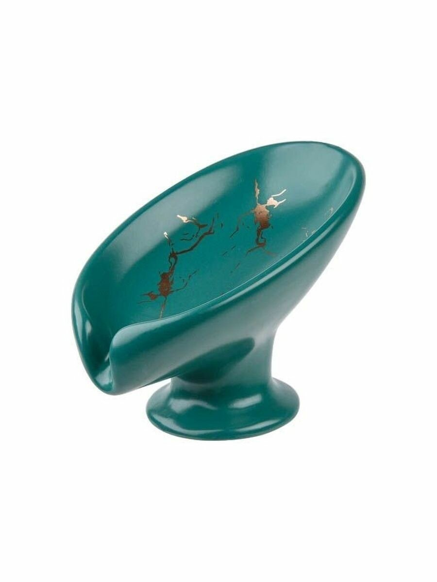 фото Мыльница керамическая со сливом