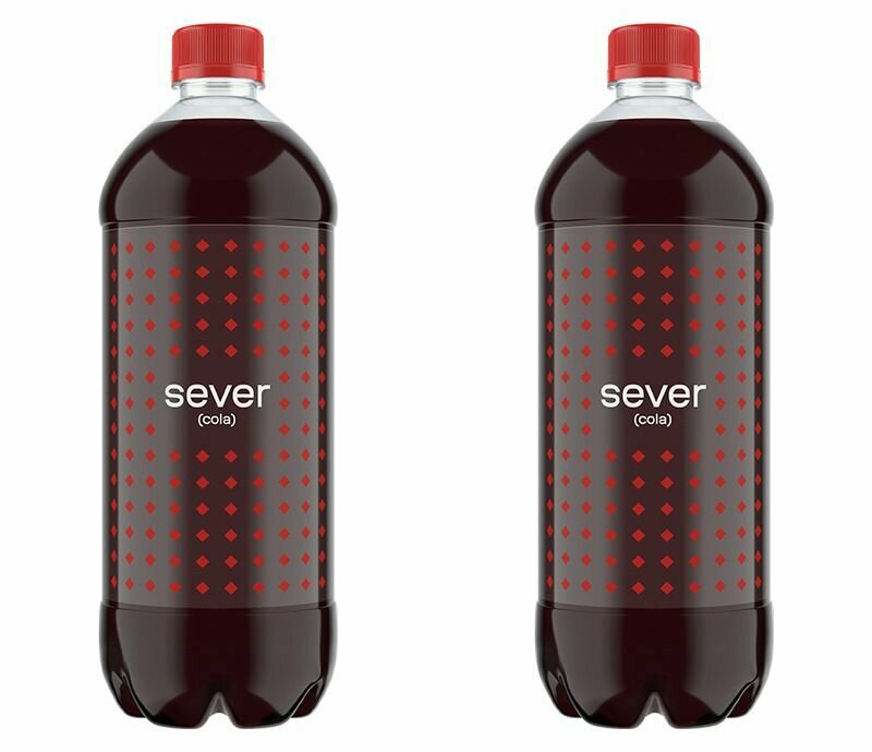 Sever Сильногазированный безалкогольный напиток Cola, 1 л, 2 шт