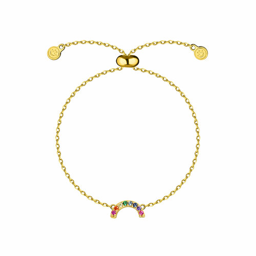 Браслет WANNA?BE!, фианит, золотистый