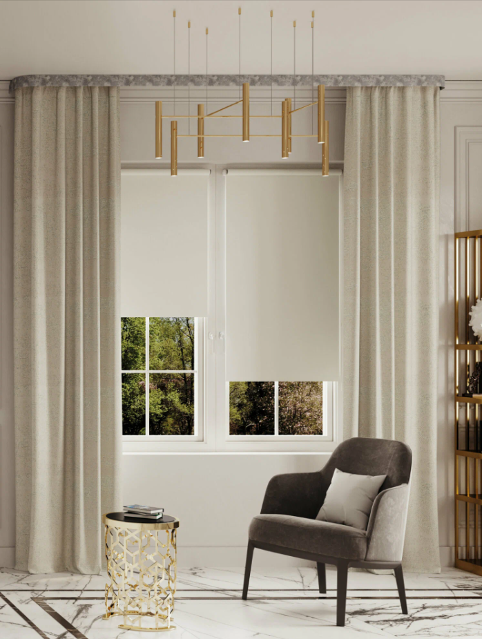 Рулонная штора LEGRAND блэкаут 425 на 175 экрю