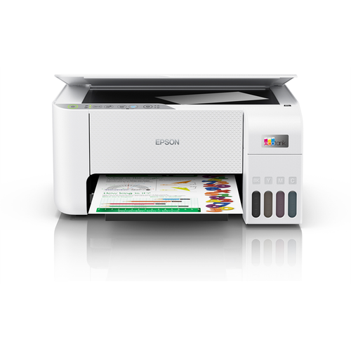 МФУ Epson EcoTank L3256 А4 цветное: принтер/копир/сканер, 33/15 стр./мин.(чб/цвет), крышка оригиналов, USB, WiFi, Wi-Fi Direct, в комплекте мфу epson l3218 струйный принтер сканер копир с снпч а4 5760x1440dpi 15 33 стр мин usb 2 0