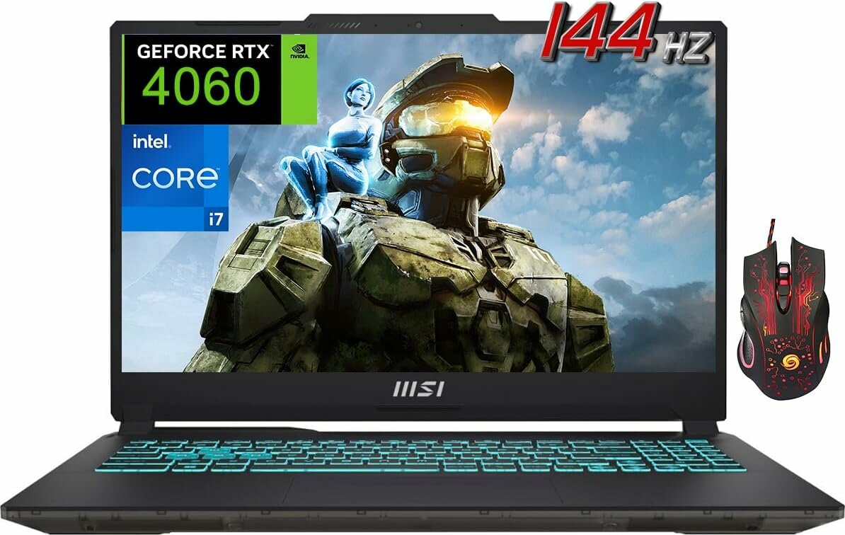 Ноутбук MSI Cyborg 15 A12VF-043 15.6" 1920x1080 IPS 144Hz (Intel Core i7-12650H, 64 GB RAM DDR5, NVIDIA GeForce RTX 4060, 1TB SSD, Windows 11 Home)