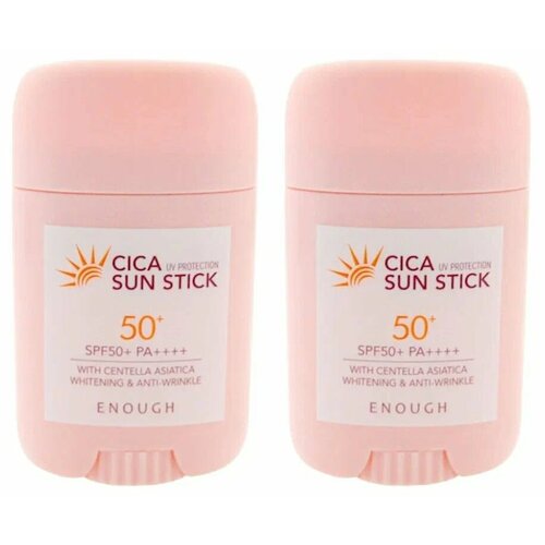 Стик для лица солнцезащитный с экстрактом центеллы азиатской Enough Cica Sun Stick, 20 гр, 2 шт