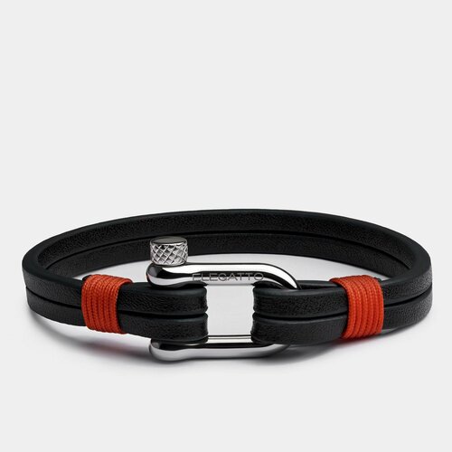 Браслет Elegatto, размер 19.5 см, черный