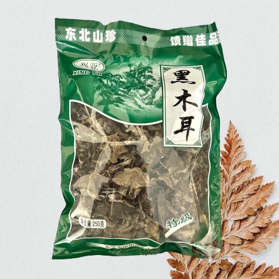 Китайские черные древесные грибы Моэр / Муэр 250 гр пакет