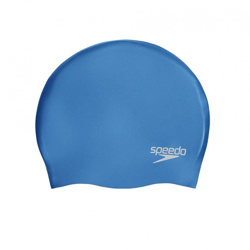 Шапочка для плавания Speedo Plain Molded Silicone Cap, 8-70984D437, голубой, силикон
