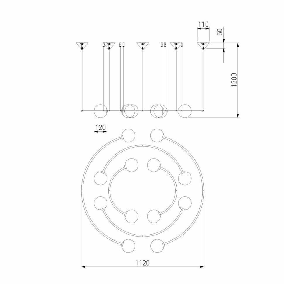 Люстра Bogates BROOK 360/12 4690389179716 Bogate's - фото №8