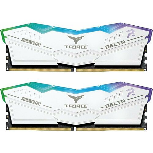 Модуль памяти DDR5 TEAMGROUP T-Force Delta RGB 32GB 2x16GB 6600MHz CL34 34-40-40-84 14V FF4D532G6600HC34DC01 White 1953700₽