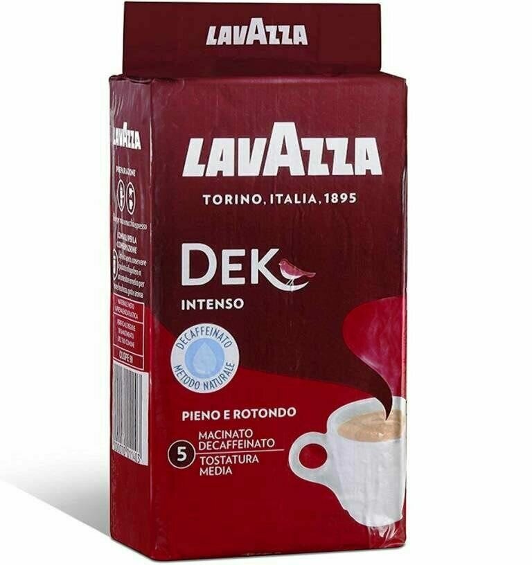Кофе молотый Lavazza Dek Intenso, 250г x 2шт