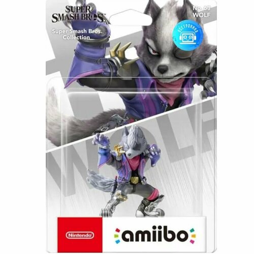 Фигурка Amiibo Super Smash Bros. Collection - Wolf No.63 new wup 012 battery for nintendo wii u gamepad accumulator 3 7v 1500mah li ion replacement batterie 4 wire plug tools