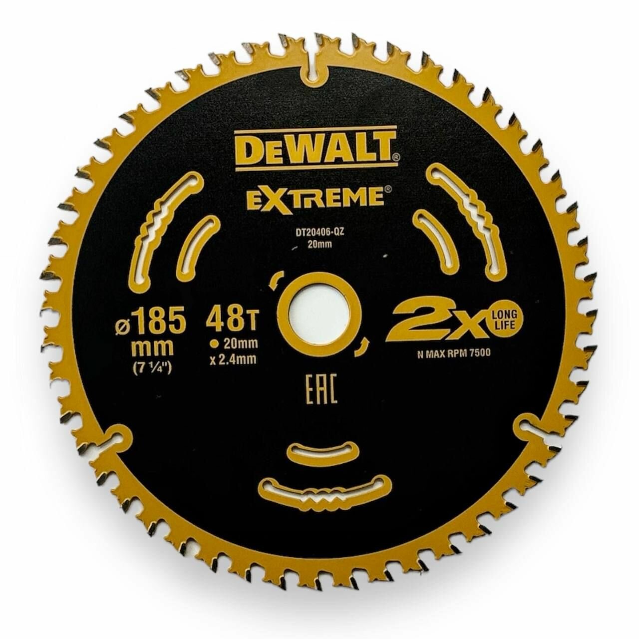 Диск пильный по дереву DeWALT Extreme 185x20mm 48 зубьев