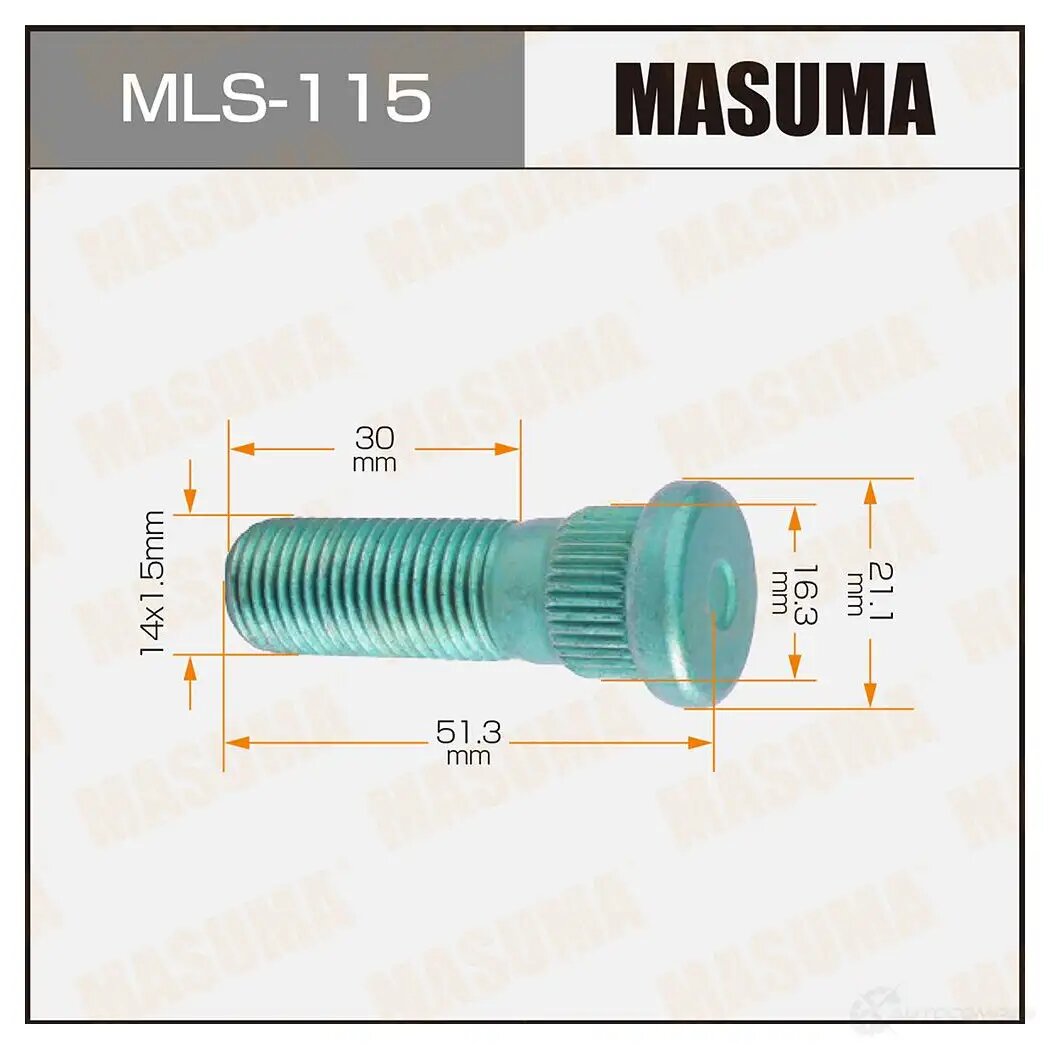 Mls-115_шпилька Колёсная! Toyota Land Cruiser 100 98-07 Masuma арт. MLS115