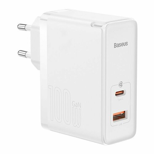 Зарядное устройство BASEUS GaN5 Pro Fast Charger USBType-C Кабель Type-C-Type-C 5A 100W белый 15870₽