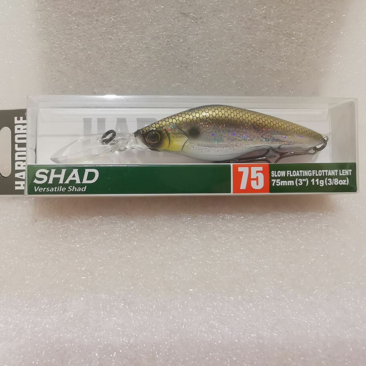 Воблер DUEL HARDCORE SHAD 75SF R1367-PHSH (75мм,11г.) (F966)