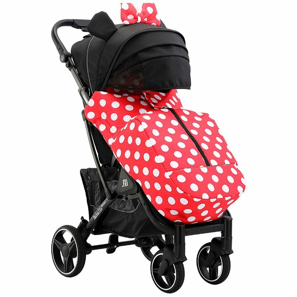 Картинки Детская прогулочная коляска Babalo future 2024 NEW Минни Маус, Рама черная, механическая спинка, сумка в комплекте