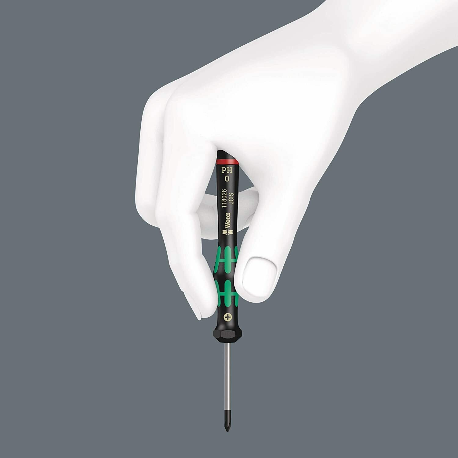 Изображение Отвертка шлицевая WERA Kraftform Micro 2035 для электроники, 0.16x0.8x40 Мм, WE-117990