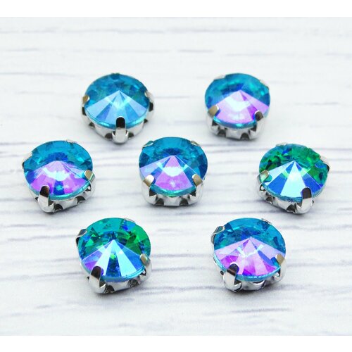 РЦ025НН8 Хрустальные стразы круглой формы в цапах 