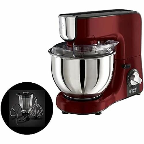фото Russell Hobbs 24730-56 Кухонный комбайн Desire, 2 уровня скорости, функция импульсного режима/измельчения льда, красный/черный