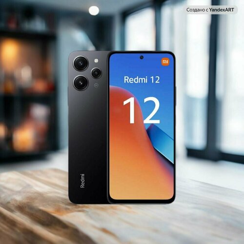Xiaomi Redmi 12 8Gb256Gb черный midnight black NFC MediaTek Helio G88 EAC 15570₽