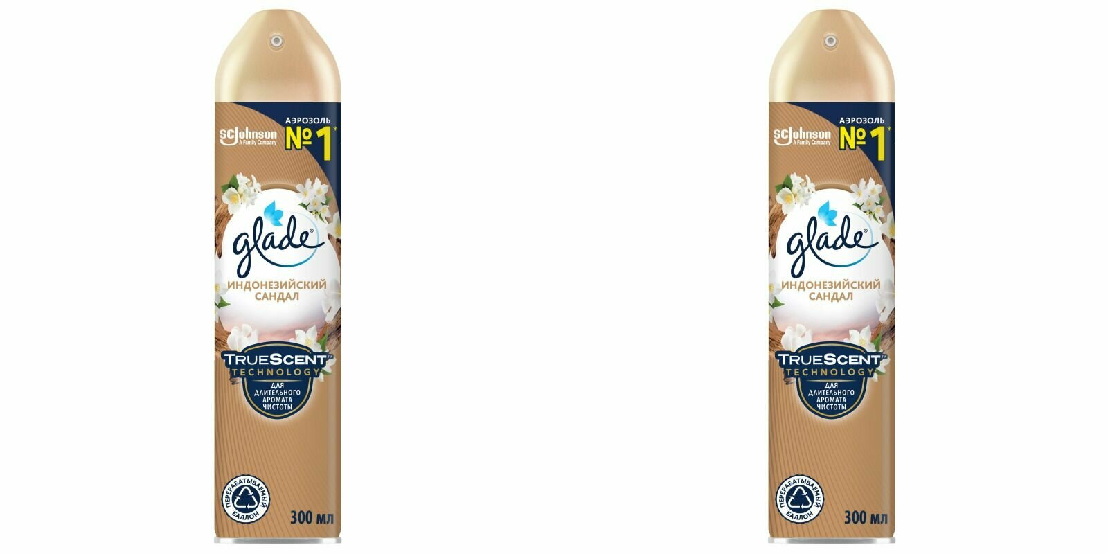 Glade Освежитель воздуха Индонезийский сандал 300 мл 2 шт