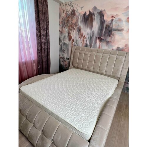 Наматрасник INVA защитный стеганный с бортиком 90 х 200 см бежевый 1895₽