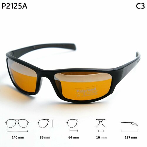 Солнцезащитные очки Polarized черный желтый 999₽