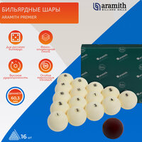 Шары для русского бильярда Aramith Premier 60, 3 мм (красный биток)