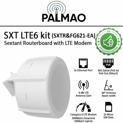 4G точка доступа MikroTik SXT LTE6 kit 2023 SXTRFG621-EA 17290₽