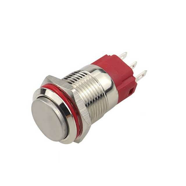 Кнопка металл с фиксацией 16мм