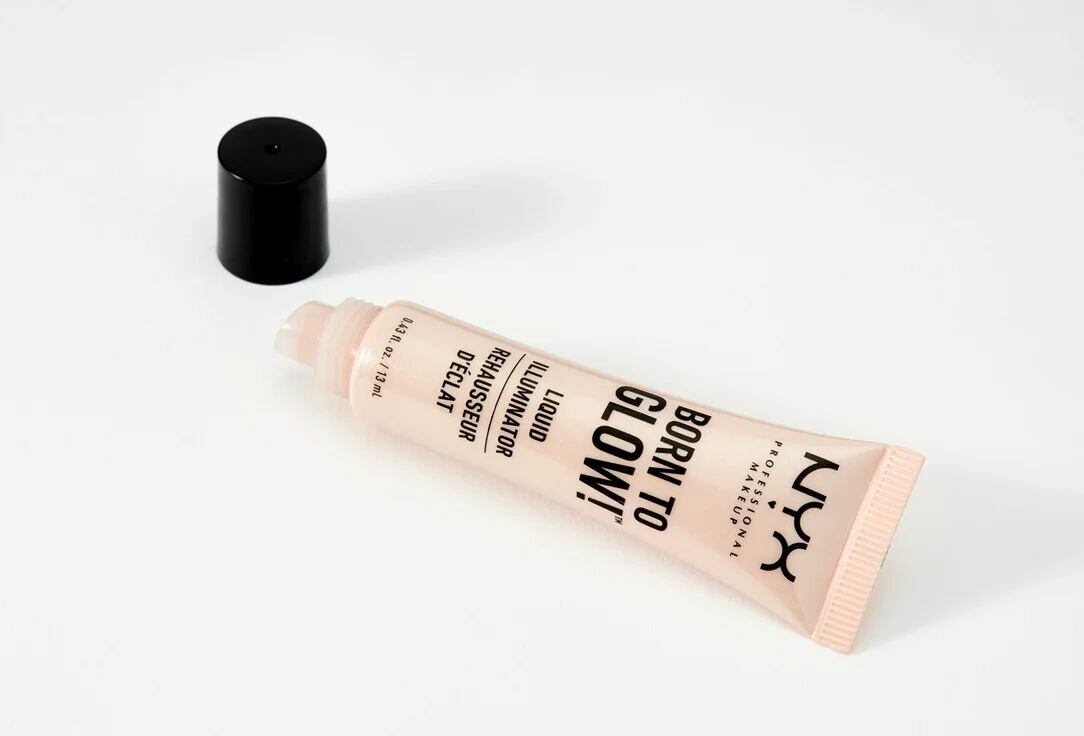 NYX Professional Makeup Хайлайтер для лица и тела тревел-формат Born to Glow Liquid Illuminator mini, 01 Sunbeam, сияющий, 13 мл — фото 1