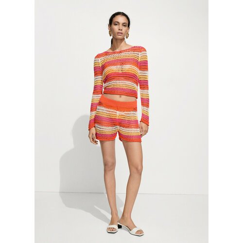 фото Шорты mango outlet mias, размер l, оранжевый