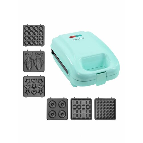 Прибор для выпечки MARTA MT-SM1737E 6 в 1 светлая яшма вафельница 3890₽