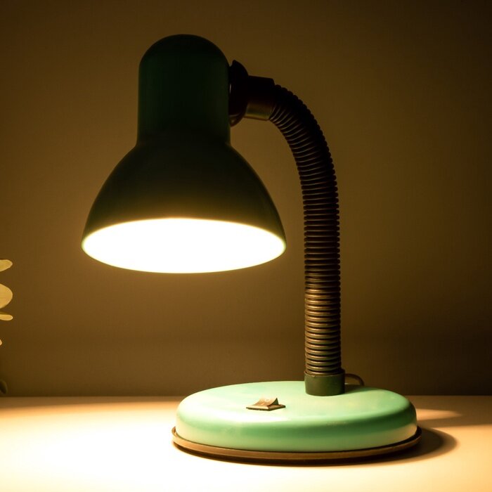 Лампа настольная RISALUX для учебы для офиса Е27 220В классическая цвет зелёный