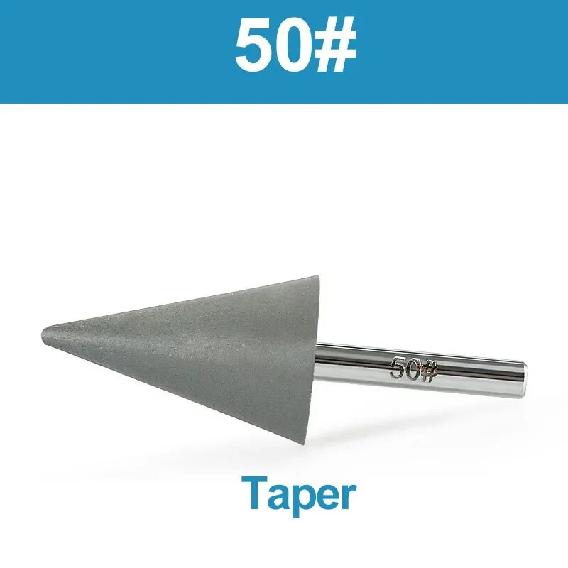 Конiческая шлифовальная головка из смолы conboom, алмазная, сетка 50#-1500#, Taper 50Girt