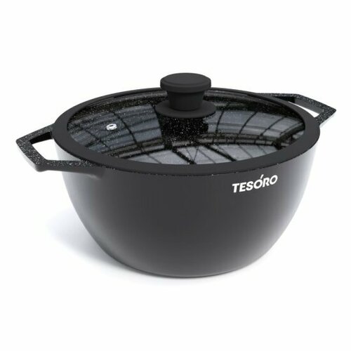 Кастрюля Tesoro Посуда Tesoro Florence Induction total dark с крышкой с силиконовым ободом 3 л TF6630tdi 3695₽