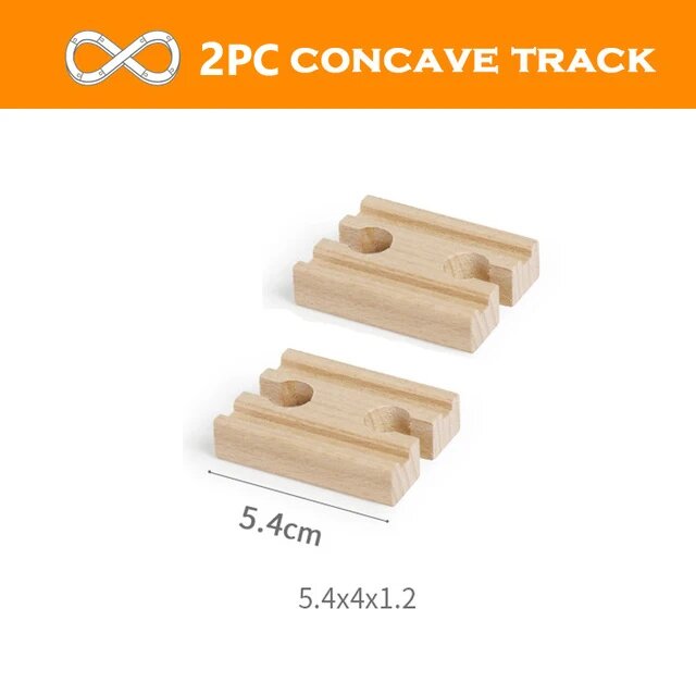 Деревянные аксессуары для железнодорожных путей skxnier Бежевый  2pc concave