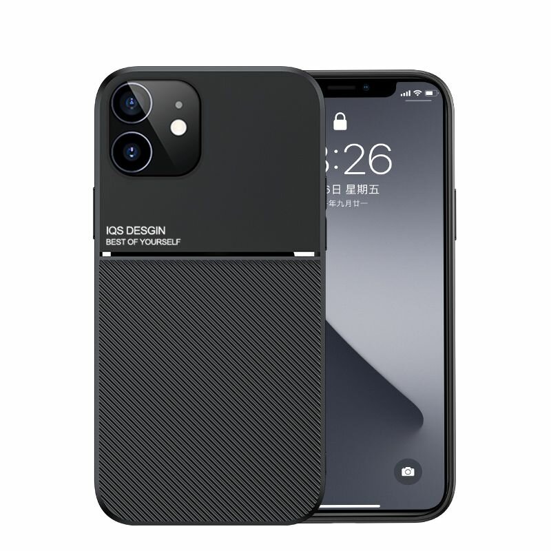 Чехол из деловой кожи MyPads для Apple iPhone 12 Mini с магнитным авто-держателем и защитой камеры — фото 1